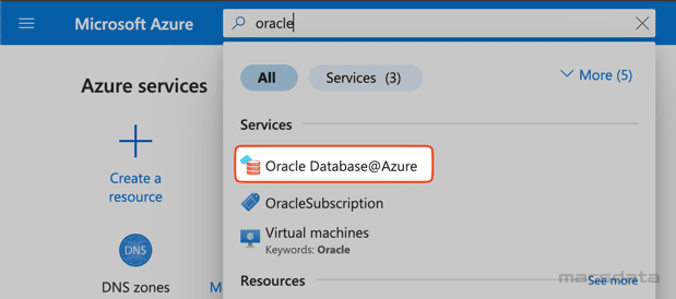 Search Oracle Database@Azure