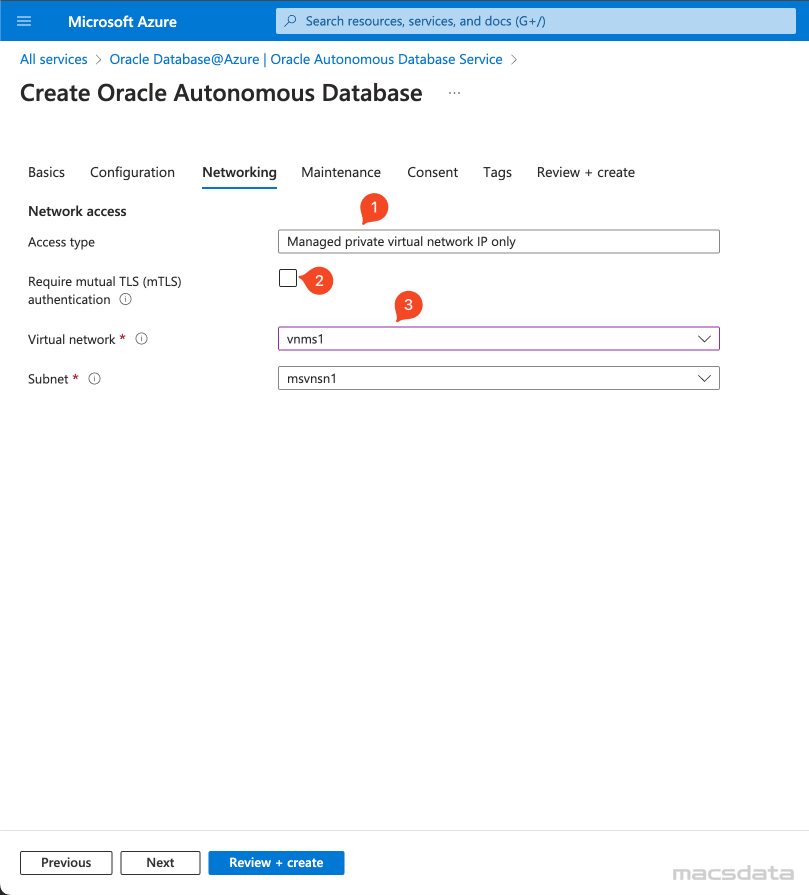 Create ADB Networking