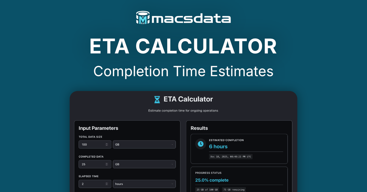 Eta Calculation Triangle ETA Calculator | macsdata